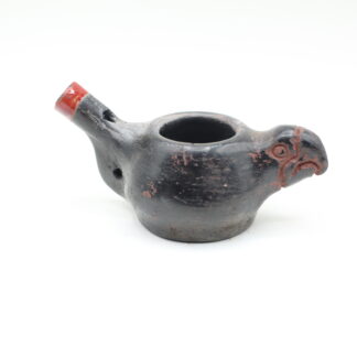 Mocking bird whistle transverse flute original black pottery 1 of a kind