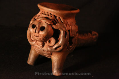miquiztli skull incense burner