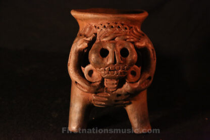 miquiztli skull incense burner