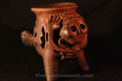 miquiztli skull incense burner