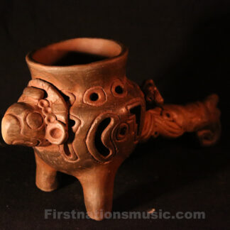 snake eagle incense burner aztec design