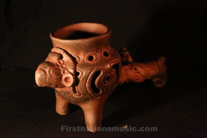 snake eagle incense burner aztec design