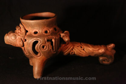 snake eagle incense burner aztec design