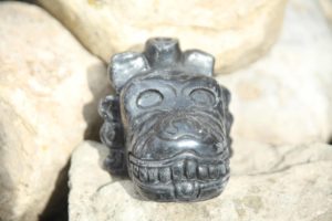 Aztec Death Whistle Hand Carved From Black Clay | First Nations Music