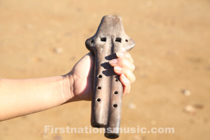 aztec mayan whistle ehecatl drone flute pottery clay double ocarina pre hispanic musical music wind instrument
