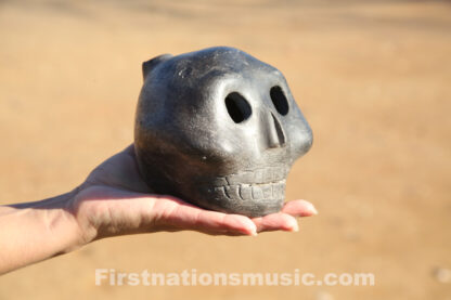 aztec death whistle large pottery instrument black pottery scary human scream movie terror halloween studio sound effect