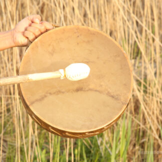 custom crafted rawhide drum
