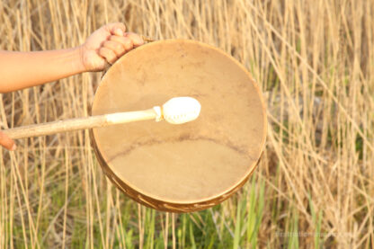 custom crafted rawhide drum