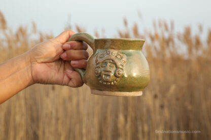 mayan warrior jade cup