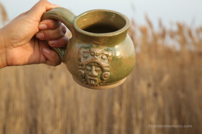 mayan warrior jade cup