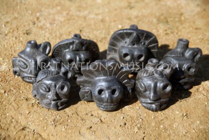 aztec mayan death whistle ehecatl drone flute pottery clay double ocarina pre hispanic musical music wind instrument