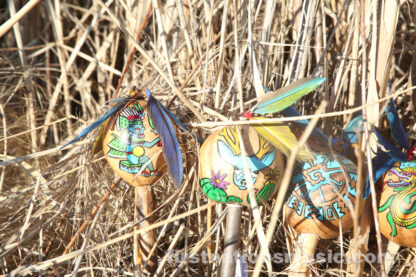 Ancient painted Aztec Rattle Tlaloc - Image 5