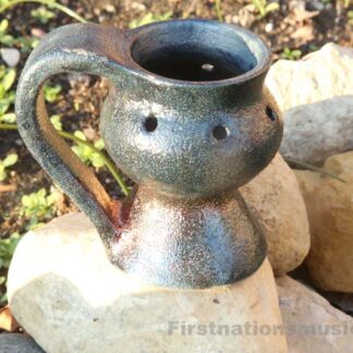 Copal Incense copper reen tones Burner painted by fire