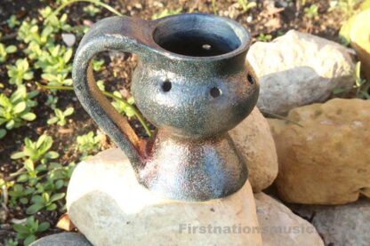 Copal Incense copper reen tones Burner painted by fire