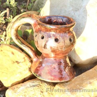 Copal Incense copper color Burner Handpainted-Pottery