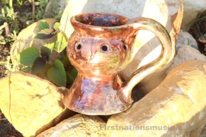 Copal Incense copper color Burner Handpainted-Pottery - Image 3
