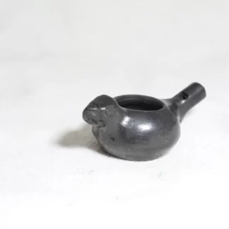 Mocking bird whistle transverse flute original black pottery 1 of a kind