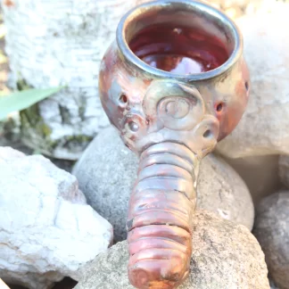 Hand Painted Incense Burner Long Handle With Intricate Design