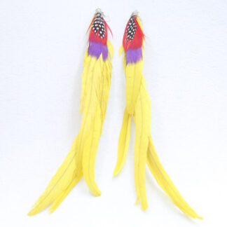 golden peacock earring