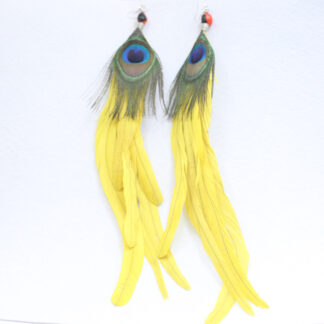 golden peacock earring